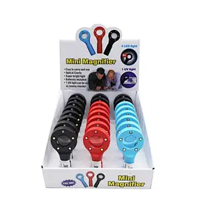 Handheld magnifying glass with light pocket magnifier glass
