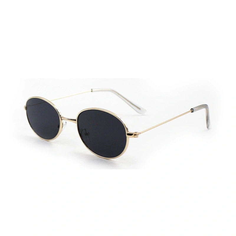 2019 women men vintage oval metal brand design sunglasses
