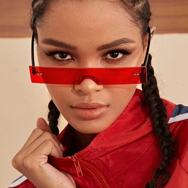 UNOC 2021 Style Woman Sunglasses PC Lens Rimless Small Frame Sun Glasses Shades Sunglasses For Men Women