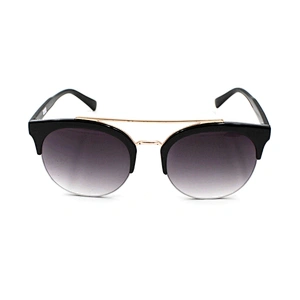 Fashionable retro round lens half frame sunglasses