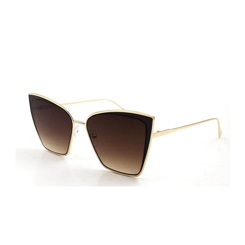 Oversize unique design gradient lens geometric sunglasses