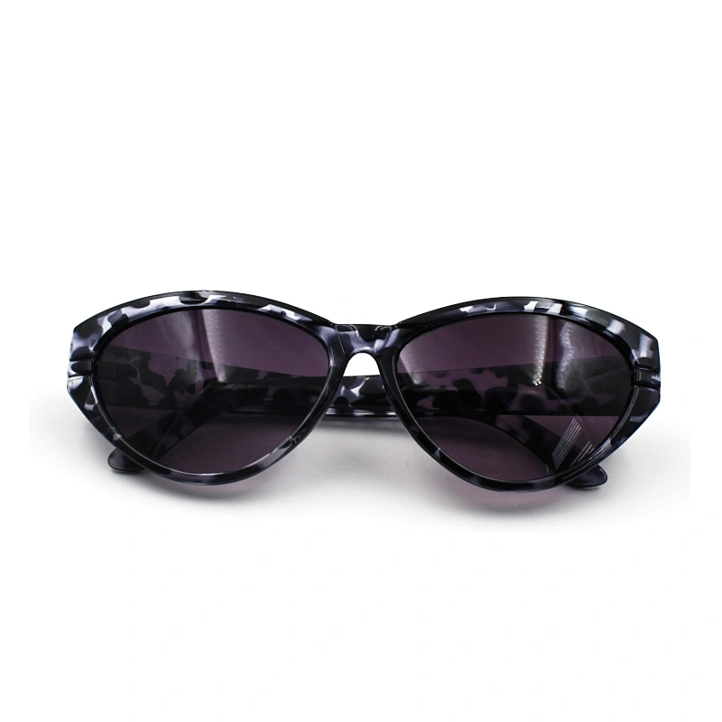 Shiny custom PC frame demi cat eye sunglasses women