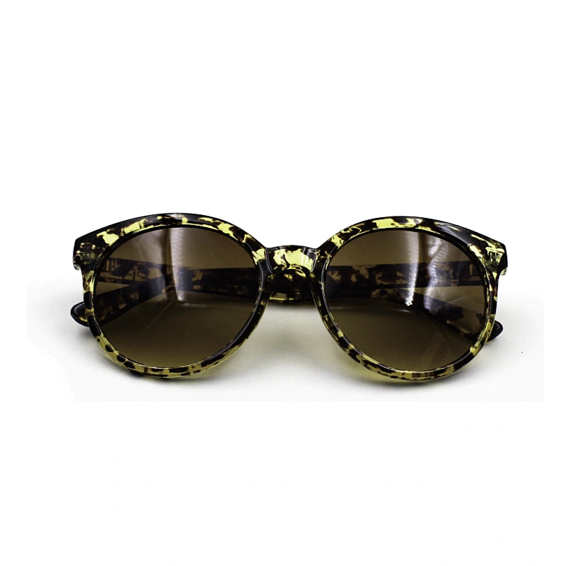 Fashion vintage uv400 demi frame brown lens sunglasses
