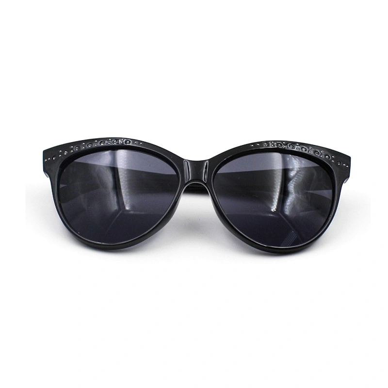 Fashion custom PC diamond cat eye frame sunglasses