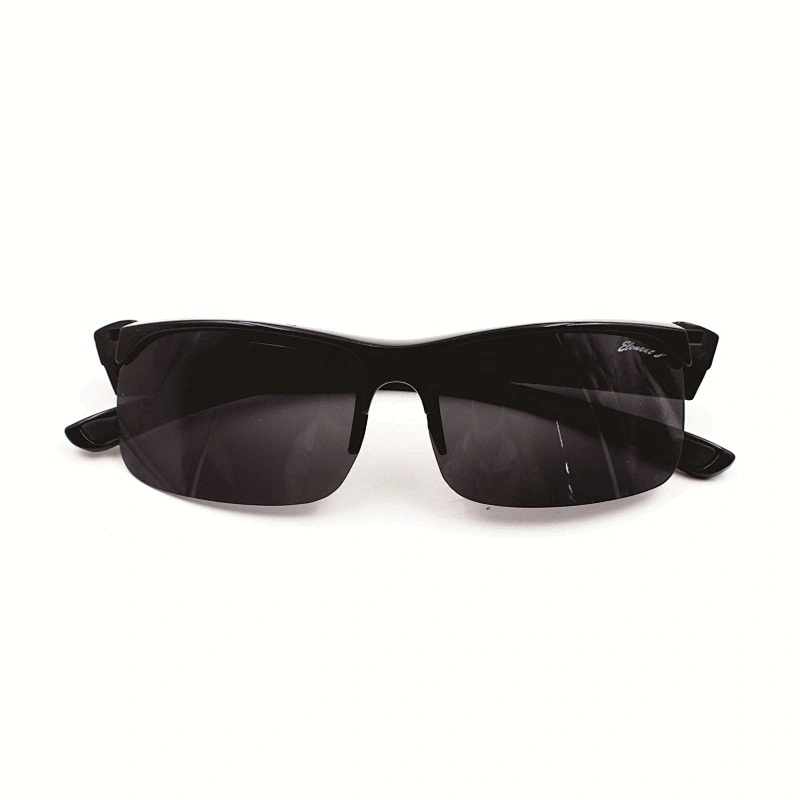 Fashion running black plastic frame sports sunglasses