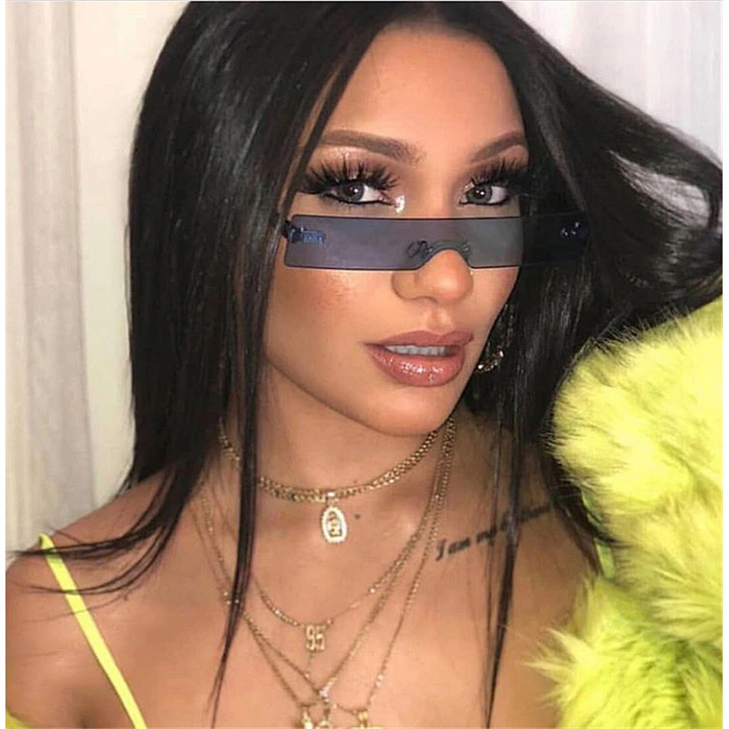 UNOC 2021 Style Woman Sunglasses PC Lens Rimless Small Frame Sun Glasses Shades Sunglasses For Men Women