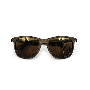 Vintage wood grained fashion sun glasses