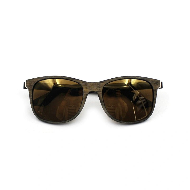 Vintage wood grained fashion sun glasses