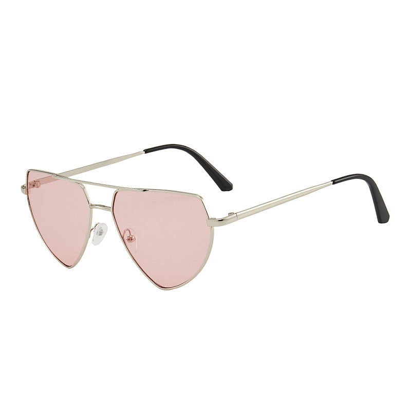 UNOC 2021 Polygonal Sharp Corners Sun Glasses Metal Sea Color Lens Eyewear Shade Womens Sunglasses For Party