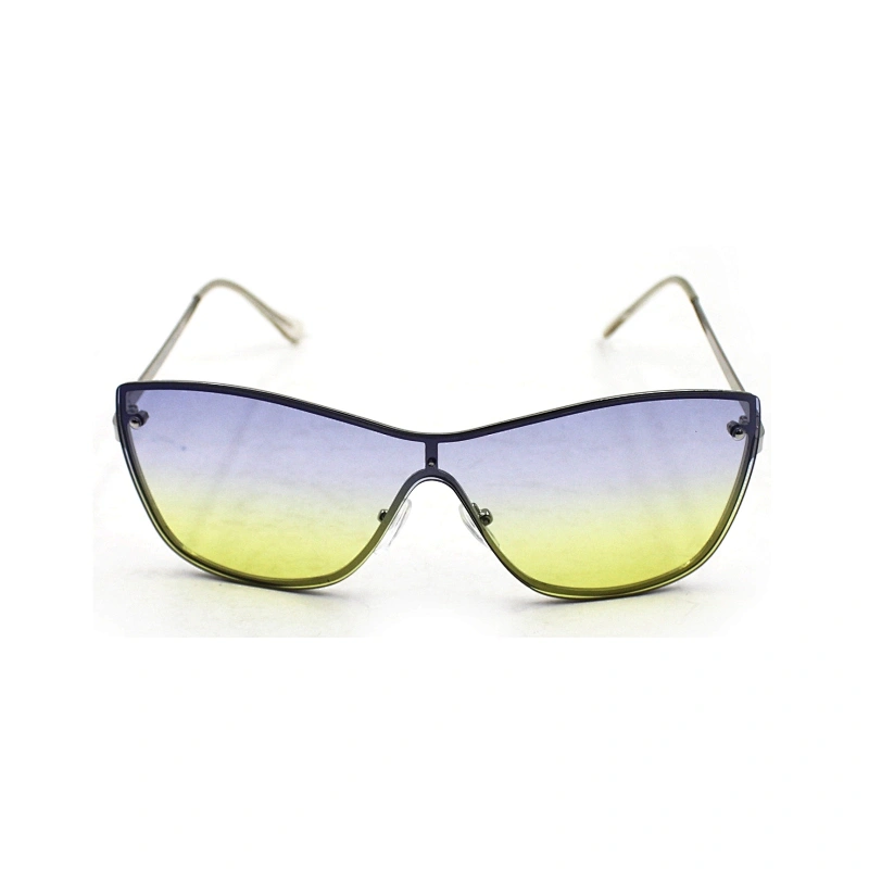 Custom logo metal vintage gradient lens sunglasses