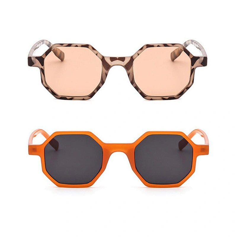 2021 fashion trendy design sunglasses hexagon women uv400 gafas de sol