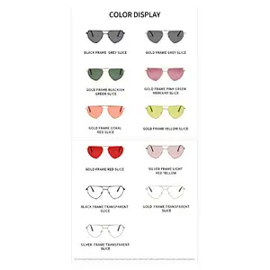 2020 Newest Fashion Sun Glasses Personalized Triangle Eyewear Sea Color Lens Shade Womens Sunglasses