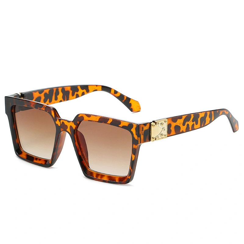 UNOC China Newest Design Sunglasses Metal Block Trending Sun Glasses Square Frame Unisex Sunglasses
