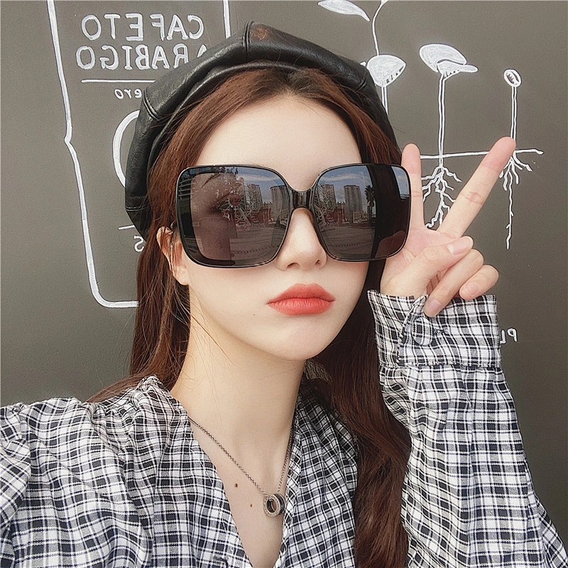 Big Rectangle Frame Sunglasses Fashion Vintage Sun Glasses Retro Womens Sunglasses