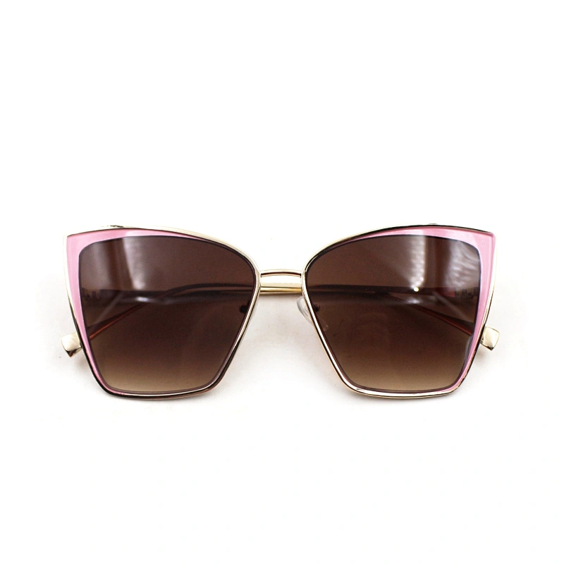 Oversize unique design gradient lens geometric sunglasses