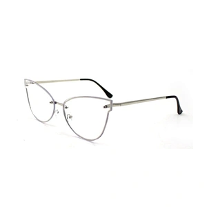 Classic cat eye slim metal frame sunglasses
