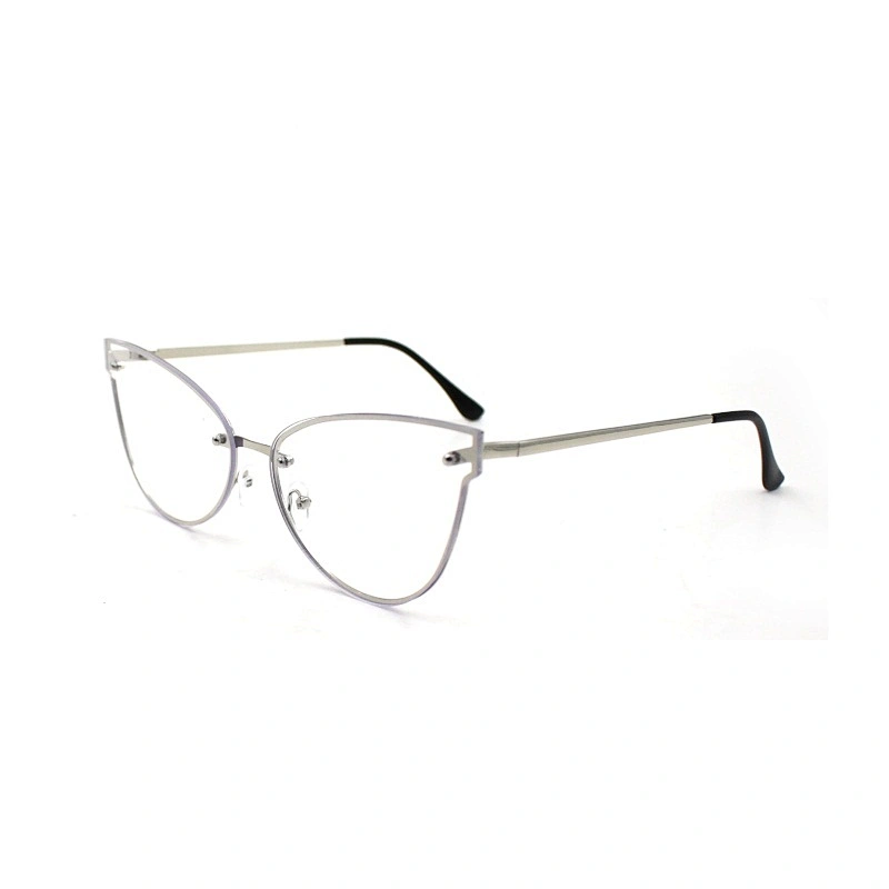 Classic cat eye slim metal frame sunglasses