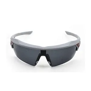 Running safety customized logo grey rubber frame sports sunglasses