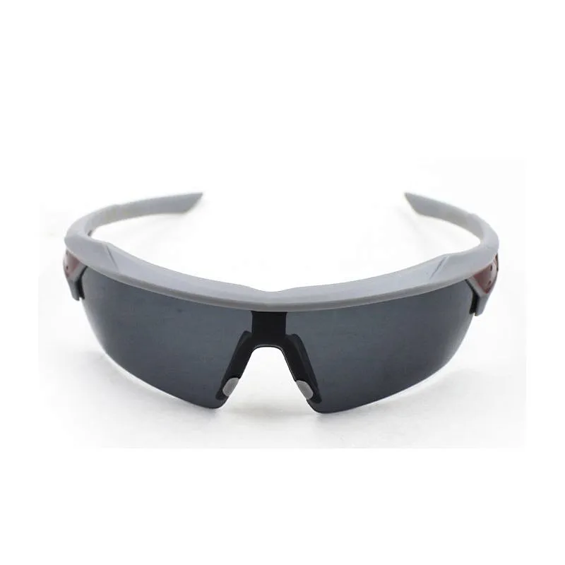 Running safety customized logo grey rubber frame sports sunglasses