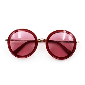 2020 new fashion round frame red women sun glasses