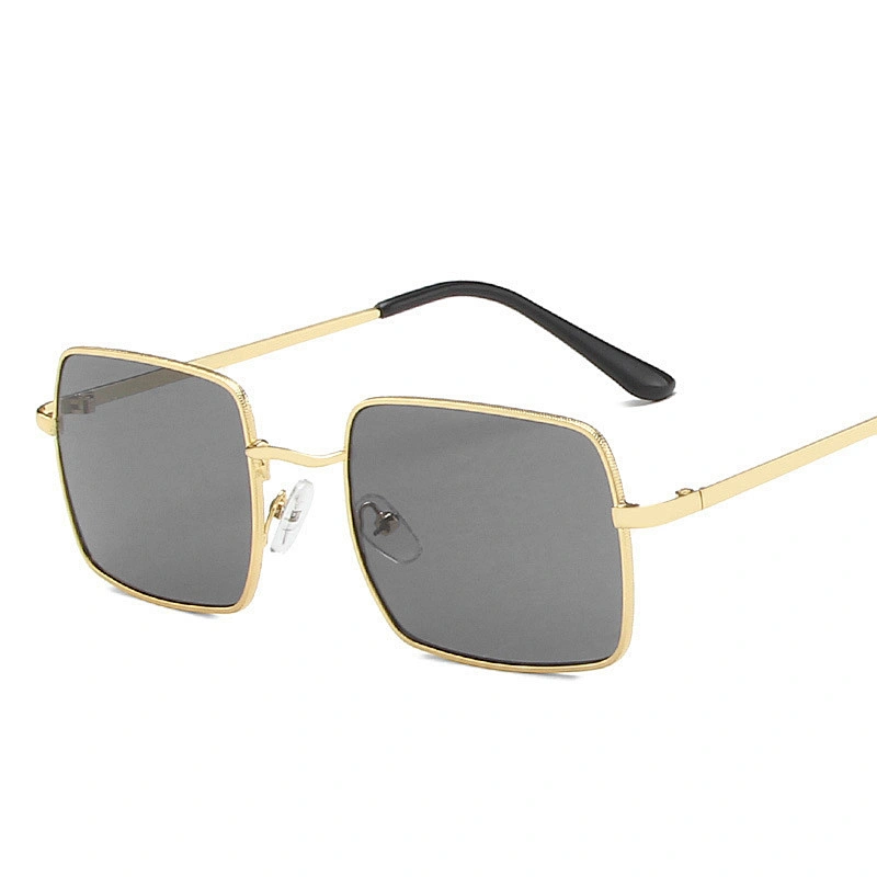 UNOC 8 Color Gold Frame Fashion Sun Glasses Metal Frame Square Lens Womens Shades Sunglasses