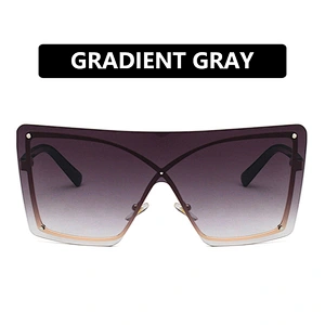 UNOC Fashion Style Siamese Conjoined Dark Lens Sunglasses Sun Glasses Big Womens Sunglasses