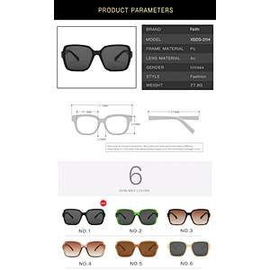 UNOC Shades Womens Luxury Sunglasses Wholesale Big Frame Eyewear Designer Sunglasses For Ladies