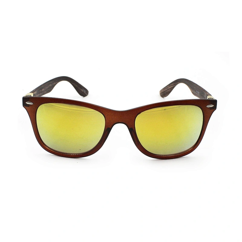 New trendy wood pattern fashion vintage sunglasses