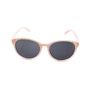 Fashion classic pink flower plastic sunglasses