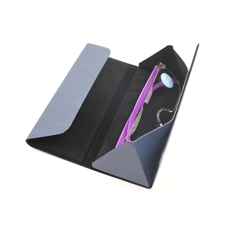 PU leather folding eyeglasses case for sunglasses reading glasses optical frame