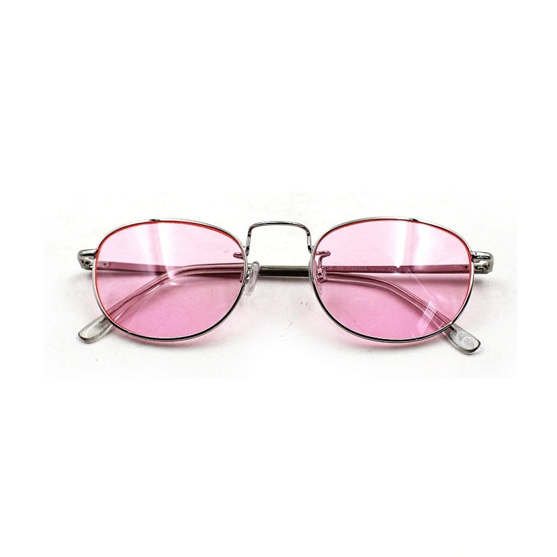2021 New arrival glasses frame metal UV400 protect small oval sunglasses