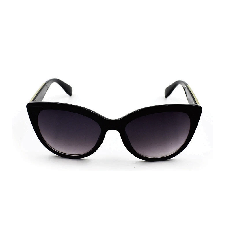 Fashion black plastic frame cat eye women sunglasses