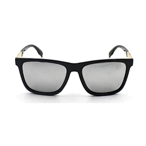 New fashion vintage black plastic frame mirror lens sun glasses