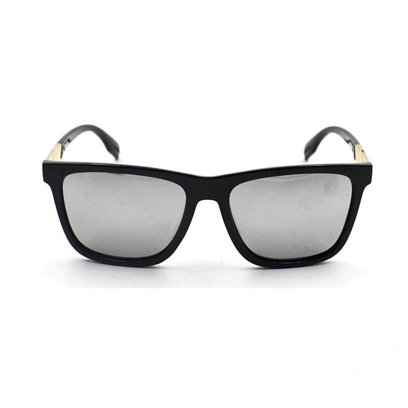 New fashion vintage black plastic frame mirror lens sun glasses