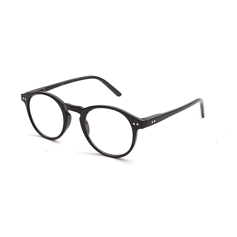 UNOC Cheap Retro Ultra Light Round Black Demi Reading Glasses Women Men Eyewear Reading Glasses For +1.0 To +3.5 Unisex Gafas