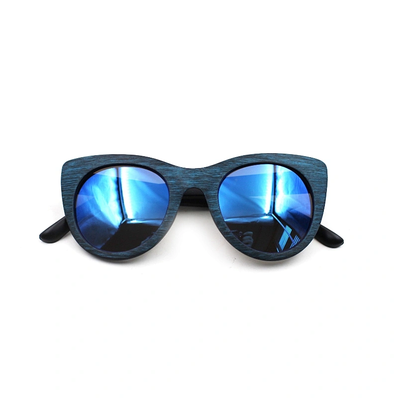 Fashion wood grain sun glasses for man women