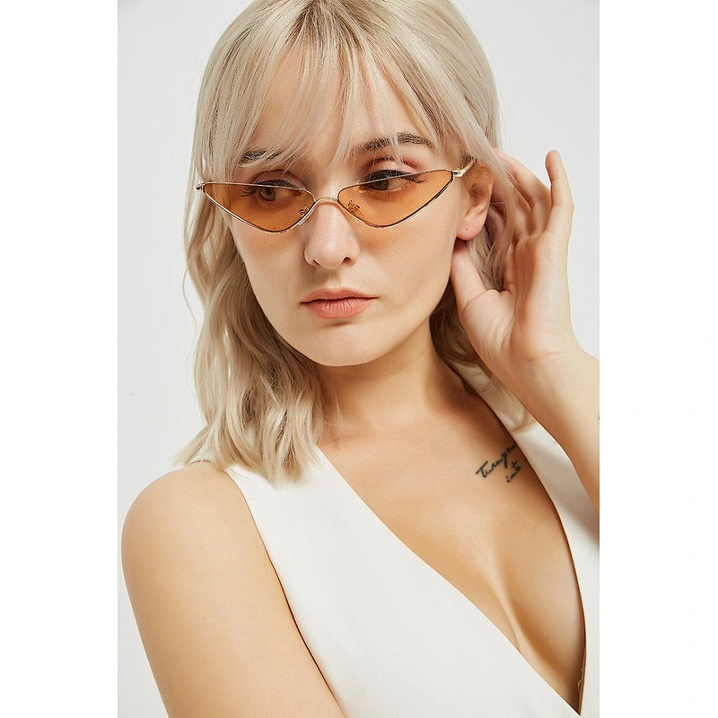UNOC China Wholesale Women Fashion Cat Eye Sun Glasses Small Frame Cat Eye Women Shades Sunglasses