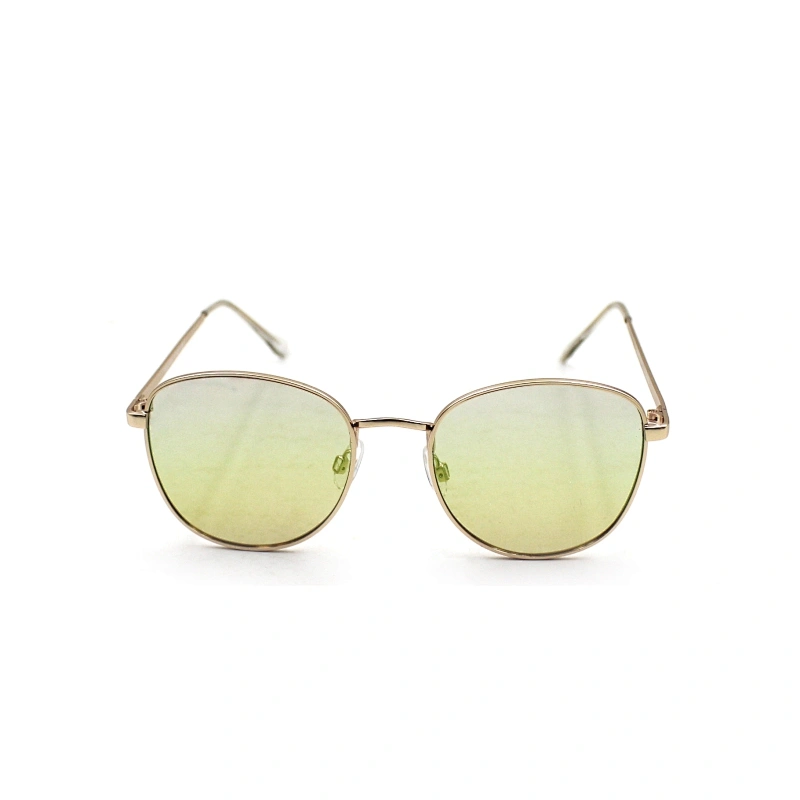 2021 New products retro light gold blank slim metal sunglasses