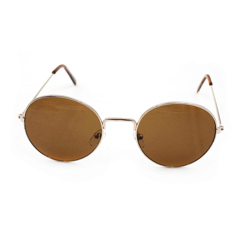 Modern retro round metal frame fashion sunglasses