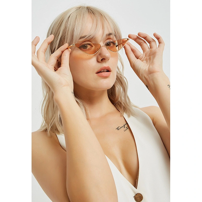 UNOC China Wholesale Women Fashion Cat Eye Sun Glasses Small Frame Cat Eye Women Shades Sunglasses