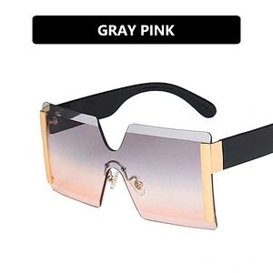 UNOC 2020 Fashion Trendy Sunglasses Oversize Frame Eyes Sun Glasses Womens Shade Sunglasses
