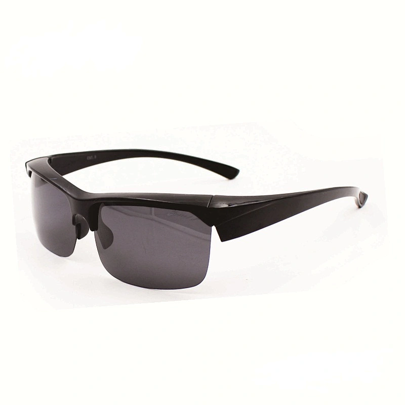 Fashion running black plastic frame sports sunglasses