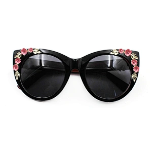 Fashion vintage glasses frames flower sunglass