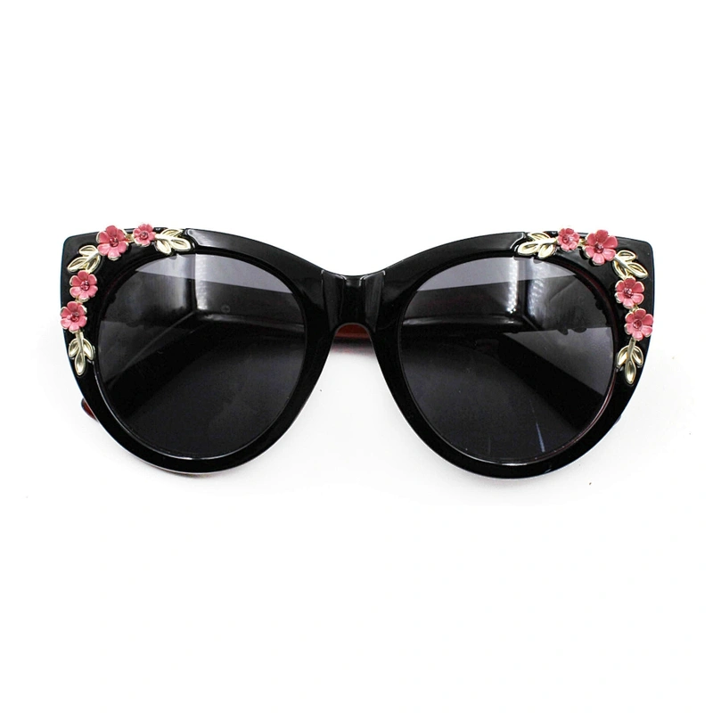Fashion vintage glasses frames flower sunglass
