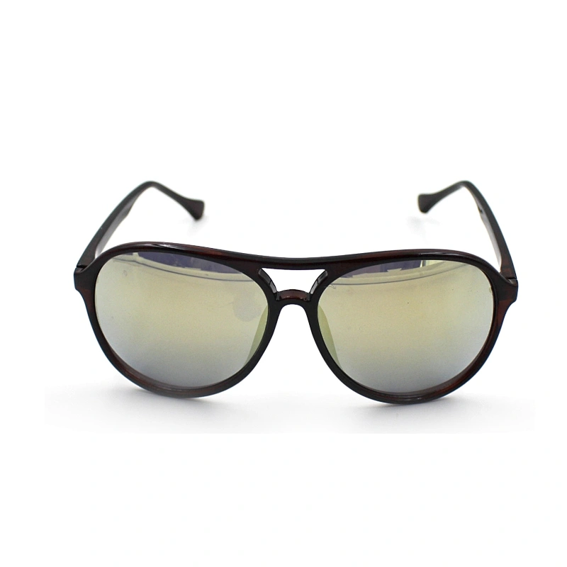 Mirror lens high quality black plastic custom logo sunglasses