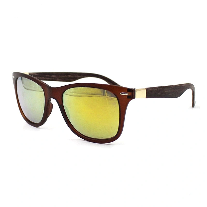 New trendy wood pattern fashion vintage sunglasses