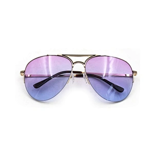 Classic gold metal frame retro sunglasses unisex