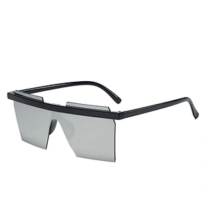 UNOC Hot Sale Black Sunglasses Fashion Mirror Colors Style Sun Eye Glasses Frameless Shades Sunglasses For Women