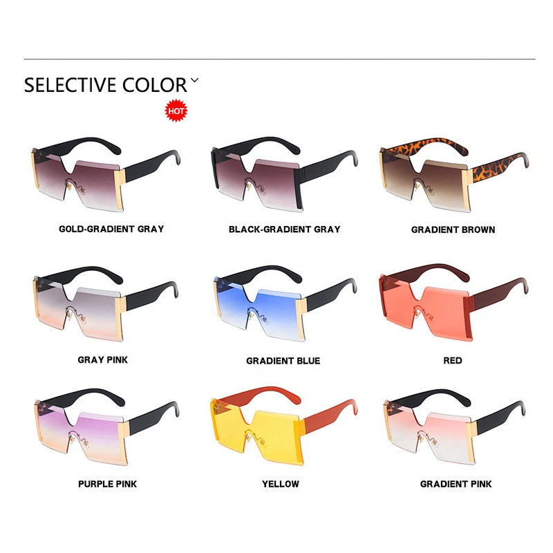 UNOC 2020 Fashion Trendy Sunglasses Oversize Frame Eyes Sun Glasses Womens Shade Sunglasses