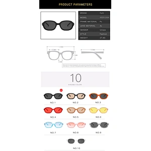 UNOC Hot Sale Custom Vintage Sunglasses Oval Shape Sun Glasses Men Women Unisex Shade Sunglasses